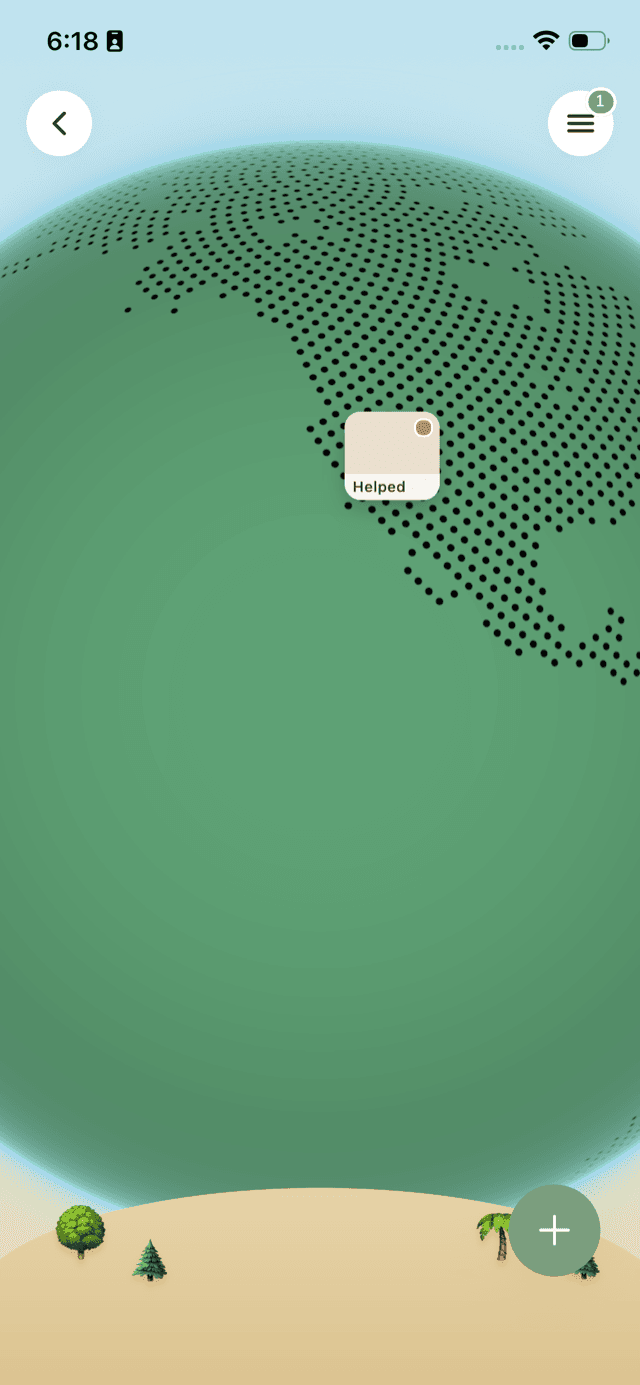 The Places screen in Je t'aime